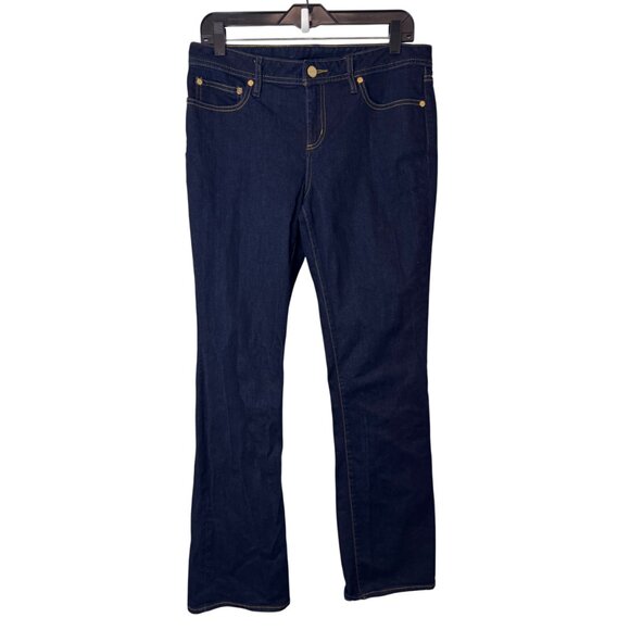 Tory Burch navy blue classic Tory boot denim jeans size 30 - Picture 2 of 9